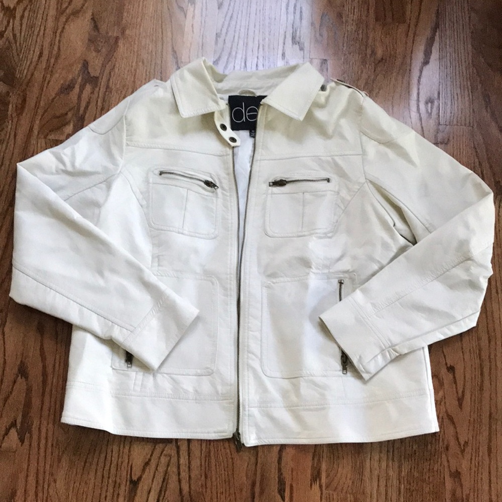 White leather DEB jacket